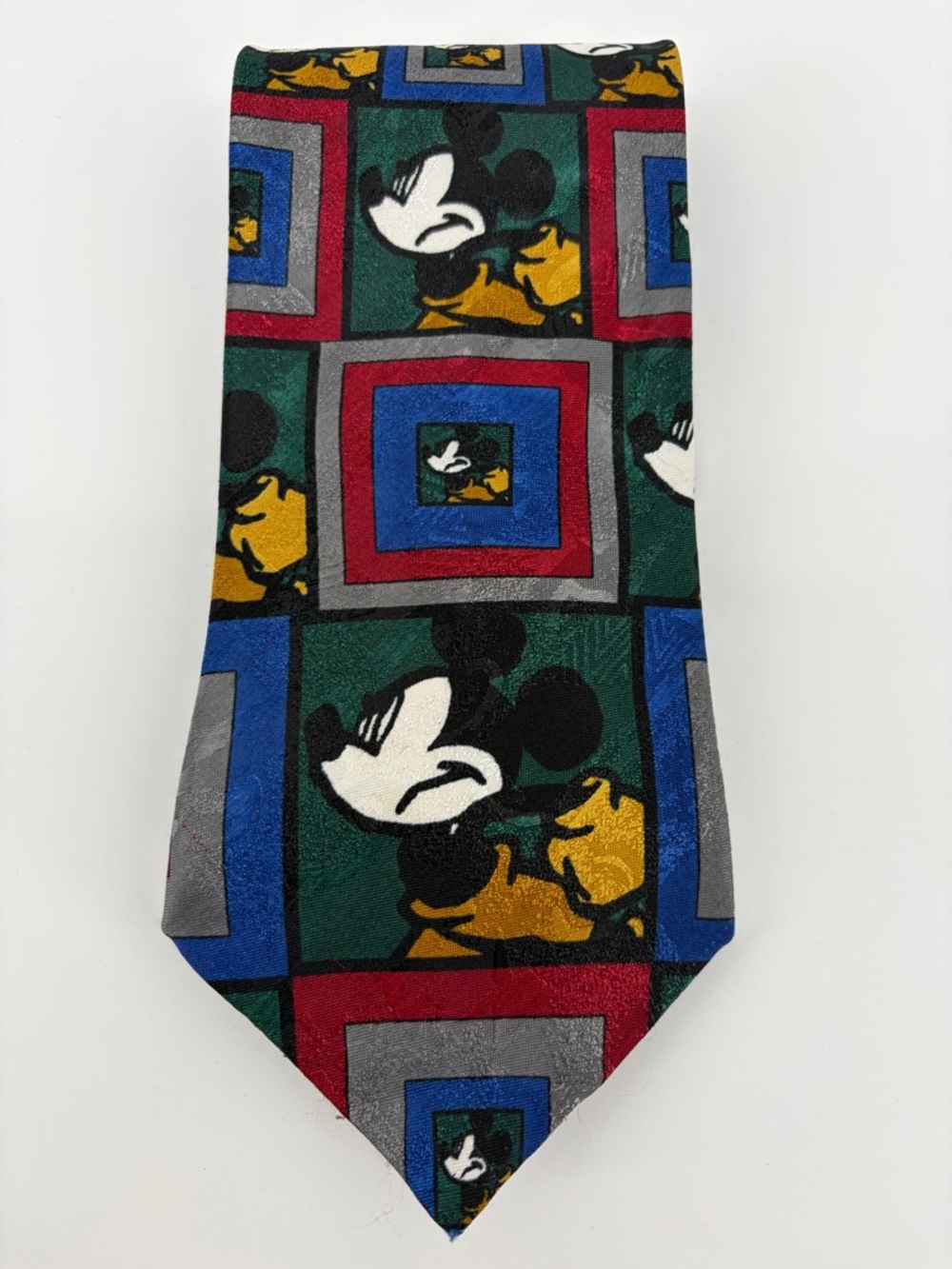 Mickey Unlimited Men's Tie Disney Mickey Mouse Vtg 90s Angry